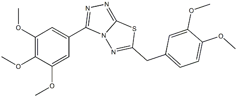 6-(3,4-dimethoxybenzyl)-3-(3,4,5-trimethoxyphenyl)[1,2,4]triazolo[3,4-b][1,3,4]thiadiazole 结构式