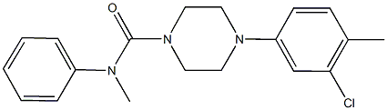 4-(3-chloro-4-methylphenyl)-N-methyl-N-phenyl-1-piperazinecarboxamide 结构式