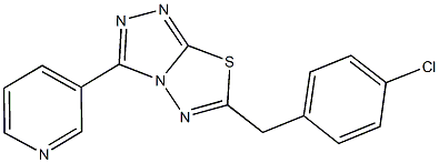 6-(4-chlorobenzyl)-3-(3-pyridinyl)[1,2,4]triazolo[3,4-b][1,3,4]thiadiazole 结构式