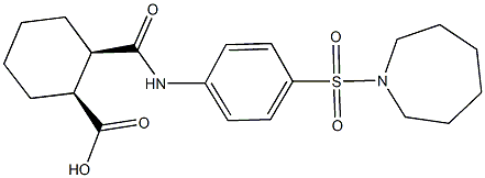 2-{[4-(azepan-1-ylsulfonyl)anilino]carbonyl}cyclohexanecarboxylic acid 结构式