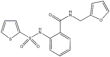 N-(2-furylmethyl)-2-[(2-thienylsulfonyl)amino]benzamide 结构式