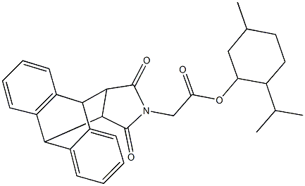 2-isopropyl-5-methylcyclohexyl (16,18-dioxo-17-azapentacyclo[6.6.5.0~2,7~.0~9,14~.0~15,19~]nonadeca-2,4,6,9,11,13-hexaen-17-yl)acetate 结构式