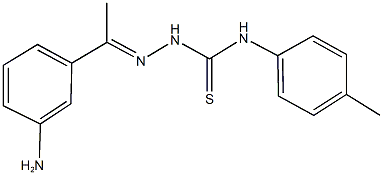 1-(3-aminophenyl)ethanone N-(4-methylphenyl)thiosemicarbazone 结构式