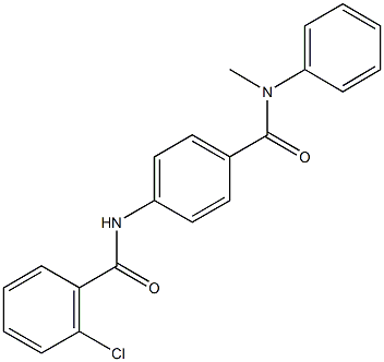 2-chloro-N-{4-[(methylanilino)carbonyl]phenyl}benzamide 结构式