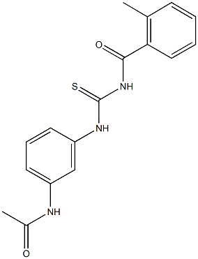 N-[3-({[(2-methylbenzoyl)amino]carbothioyl}amino)phenyl]acetamide 结构式