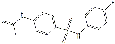 N-{4-[(4-fluoroanilino)sulfonyl]phenyl}acetamide 结构式