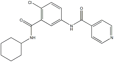 N-{4-chloro-3-[(cyclohexylamino)carbonyl]phenyl}isonicotinamide 结构式