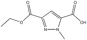 3-(ETHOXYCARBONYL)-1-METHYL-1H-PYRAZOLE-5-CARBOXYLIC ACID 结构式