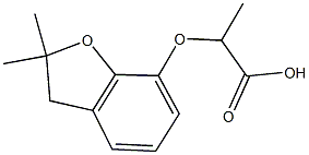 2-[(2,2-dimethyl-2,3-dihydro-1-benzofuran-7-yl)oxy]propanoic acid 结构式