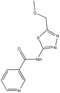 N-[5-(methoxymethyl)-1,3,4-thiadiazol-2-yl]nicotinamide 结构式