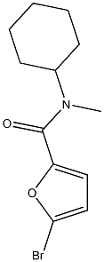 5-bromo-N-cyclohexyl-N-methyl-2-furamide 结构式