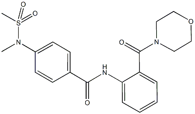 4-[methyl(methylsulfonyl)amino]-N-[2-(4-morpholinylcarbonyl)phenyl]benzamide 结构式