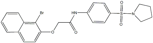 2-[(1-bromo-2-naphthyl)oxy]-N-[4-(1-pyrrolidinylsulfonyl)phenyl]acetamide 结构式