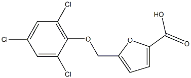 5-[(2,4,6-trichlorophenoxy)methyl]-2-furoic acid 结构式