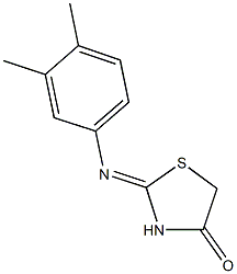 2-[(3,4-dimethylphenyl)imino]-1,3-thiazolidin-4-one 结构式