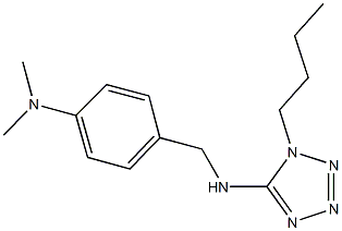 N-(1-butyl-1H-tetraazol-5-yl)-N-[4-(dimethylamino)benzyl]amine 结构式