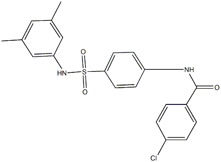 4-chloro-N-{4-[(3,5-dimethylanilino)sulfonyl]phenyl}benzamide 结构式