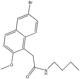 2-(6-bromo-2-methoxy-1-naphthyl)-N-butylacetamide 结构式