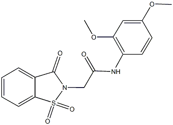 N-(2,4-dimethoxyphenyl)-2-(1,1-dioxido-3-oxo-1,2-benzisothiazol-2(3H)-yl)acetamide 结构式