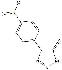 1-{4-nitrophenyl}-1,4-dihydro-5H-tetraazol-5-one 结构式
