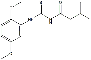 N-(2,5-dimethoxyphenyl)-N'-(3-methylbutanoyl)thiourea 结构式