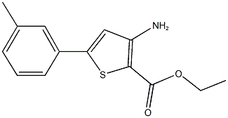 ethyl 3-amino-5-(3-methylphenyl)-2-thiophenecarboxylate 结构式