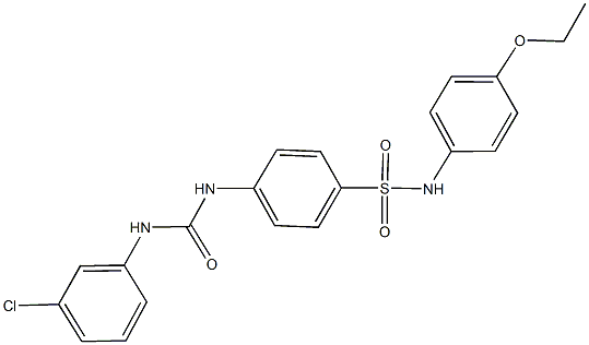 4-{[(3-chloroanilino)carbonyl]amino}-N-(4-ethoxyphenyl)benzenesulfonamide 结构式