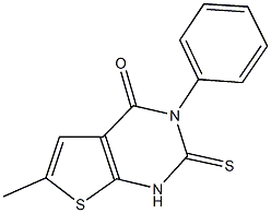 6-methyl-3-phenyl-2-thioxo-2,3-dihydrothieno[2,3-d]pyrimidin-4(1H)-one 结构式