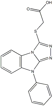 [(9-phenyl-9H-[1,2,4]triazolo[4,3-a]benzimidazol-3-yl)sulfanyl]acetic acid 结构式