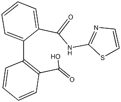2'-[(1,3-thiazol-2-ylamino)carbonyl][1,1'-biphenyl]-2-carboxylic acid 结构式