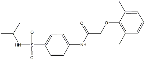 2-(2,6-dimethylphenoxy)-N-{4-[(isopropylamino)sulfonyl]phenyl}acetamide 结构式