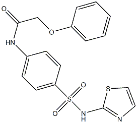 2-phenoxy-N-{4-[(1,3-thiazol-2-ylamino)sulfonyl]phenyl}acetamide 结构式