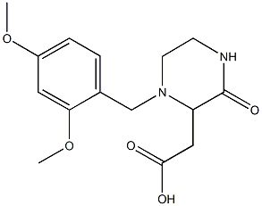 [1-(2,4-dimethoxybenzyl)-3-oxo-2-piperazinyl]acetic acid 结构式