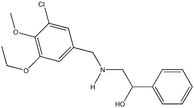 2-[(3-chloro-5-ethoxy-4-methoxybenzyl)amino]-1-phenylethanol 结构式