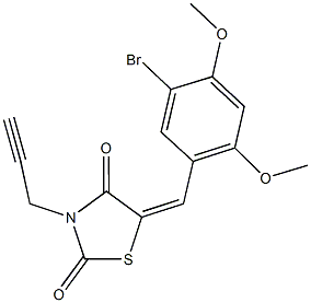 5-(5-bromo-2,4-dimethoxybenzylidene)-3-(2-propynyl)-1,3-thiazolidine-2,4-dione 结构式