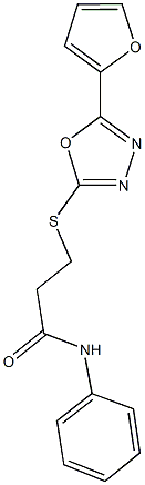 3-{[5-(2-furyl)-1,3,4-oxadiazol-2-yl]thio}-N-phenylpropanamide 结构式