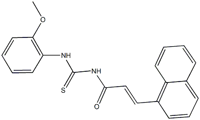 N-(2-methoxyphenyl)-N'-[3-(1-naphthyl)acryloyl]thiourea 结构式