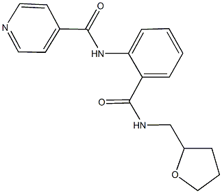 N-(2-{[(tetrahydro-2-furanylmethyl)amino]carbonyl}phenyl)isonicotinamide 结构式