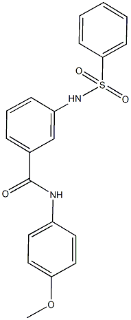 N-(4-methoxyphenyl)-3-[(phenylsulfonyl)amino]benzamide 结构式