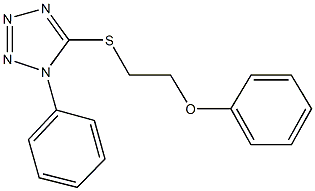 phenyl 2-[(1-phenyl-1H-tetraazol-5-yl)sulfanyl]ethyl ether 结构式
