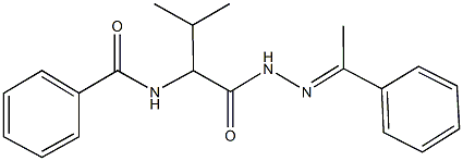 N-(2-methyl-1-{[2-(1-phenylethylidene)hydrazino]carbonyl}propyl)benzamide 结构式
