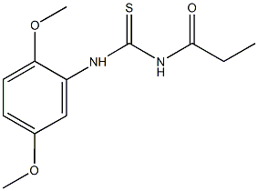 N-(2,5-dimethoxyphenyl)-N'-propionylthiourea 结构式