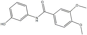 N-(3-hydroxyphenyl)-3,4-bis(methyloxy)benzamide 结构式