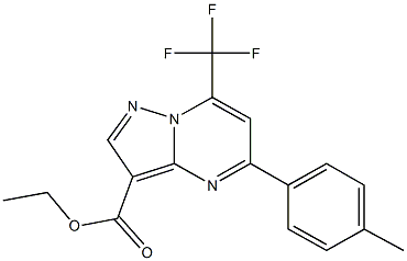 ethyl 5-(4-methylphenyl)-7-(trifluoromethyl)pyrazolo[1,5-a]pyrimidine-3-carboxylate 结构式