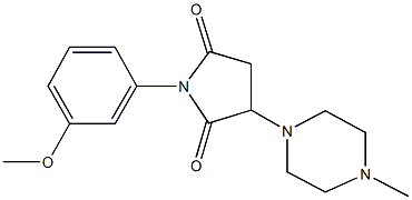 1-(3-methoxyphenyl)-3-(4-methyl-1-piperazinyl)-2,5-pyrrolidinedione 结构式