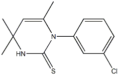 1-(3-chlorophenyl)-4,4,6-trimethyl-3,4-dihydro-2(1H)-pyrimidinethione 结构式