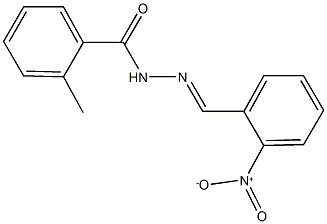 N'-{2-nitrobenzylidene}-2-methylbenzohydrazide 结构式