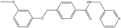 4-[(3-methoxyphenoxy)methyl]-N-(3-pyridinylmethyl)benzamide 结构式