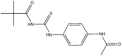 N-[4-({[(2,2-dimethylpropanoyl)amino]carbothioyl}amino)phenyl]acetamide 结构式