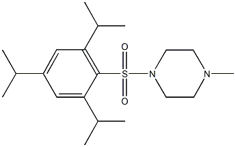 1-methyl-4-[(2,4,6-triisopropylphenyl)sulfonyl]piperazine 结构式